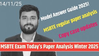 🚀 MSBTE Exam Hacks: Today’s Paper Review + Model Answer Guide 2025!