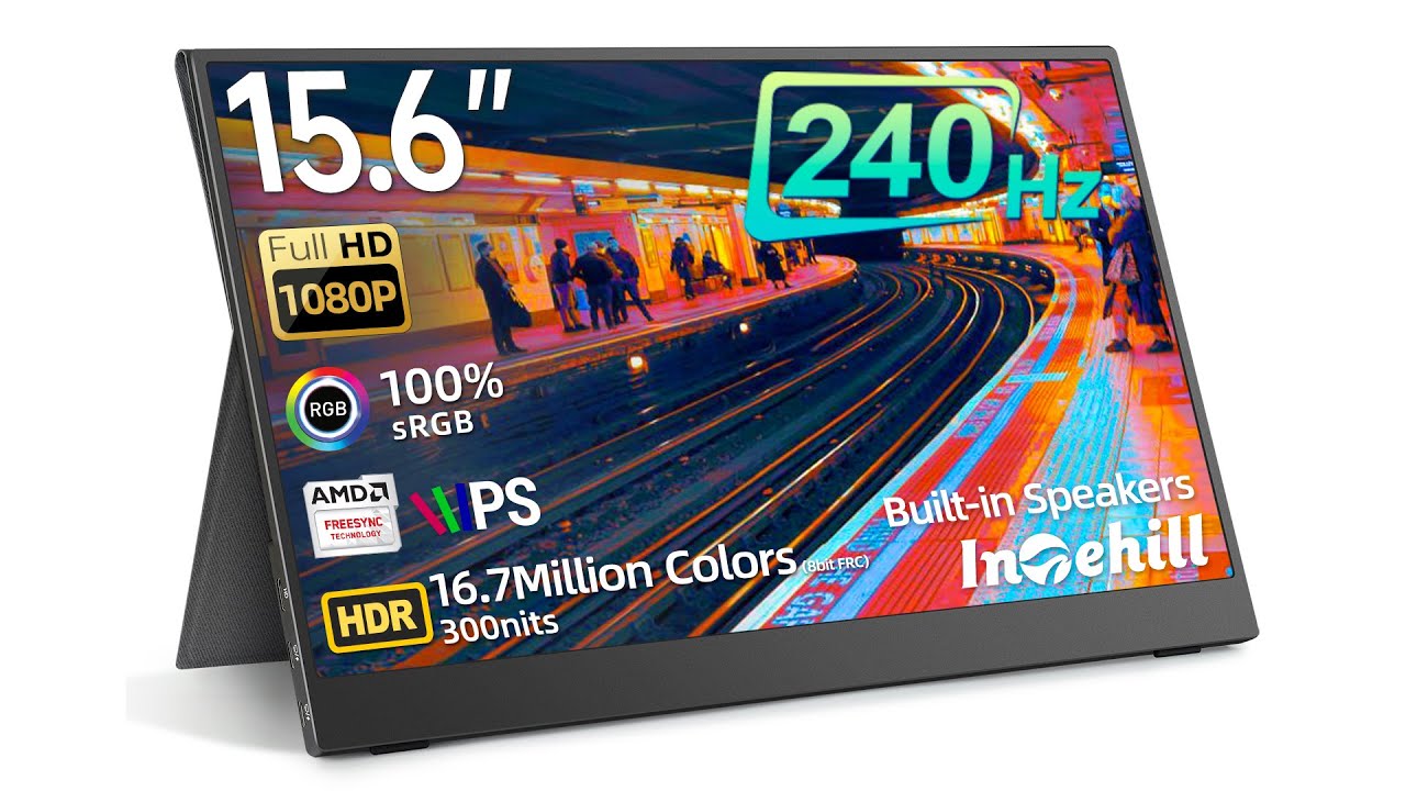 Intehill 15.6inch 1080P 240HZ Portable Gaming Monitor F15ND - YouTube