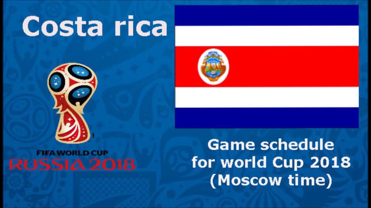 National team Costa Rica games calendar schedule of matches for the