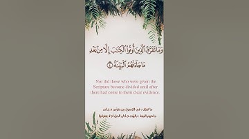 سورة البينة مع ترجمة ومعاني الكلمات | الشيخ أحمد طالب حميد