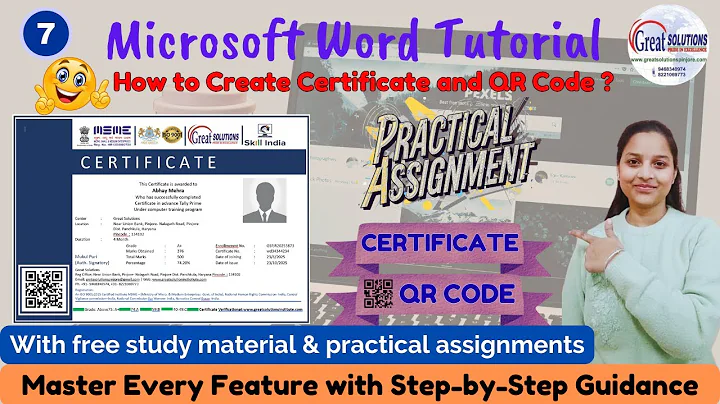 Create a Professional Certificate in MS Word + Add QR Code (Full Tutorial)