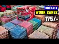 Kolkata work saree manufacturer  wholesaler fancy handwork saree barabazar wholesale saree market