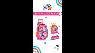 KIT MOCHILA DE RODINHAS MARIA CLARA E JP ESCOLAR INFANTIL | CLIO STYLE