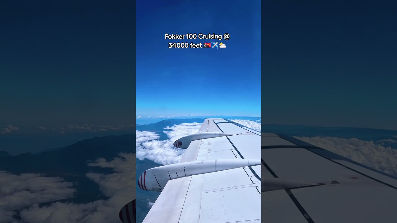 Fokker 100 Cruising @ 34000 feet🇵🇬✈️⛅️, Papua New Guinea 🇵🇬.
