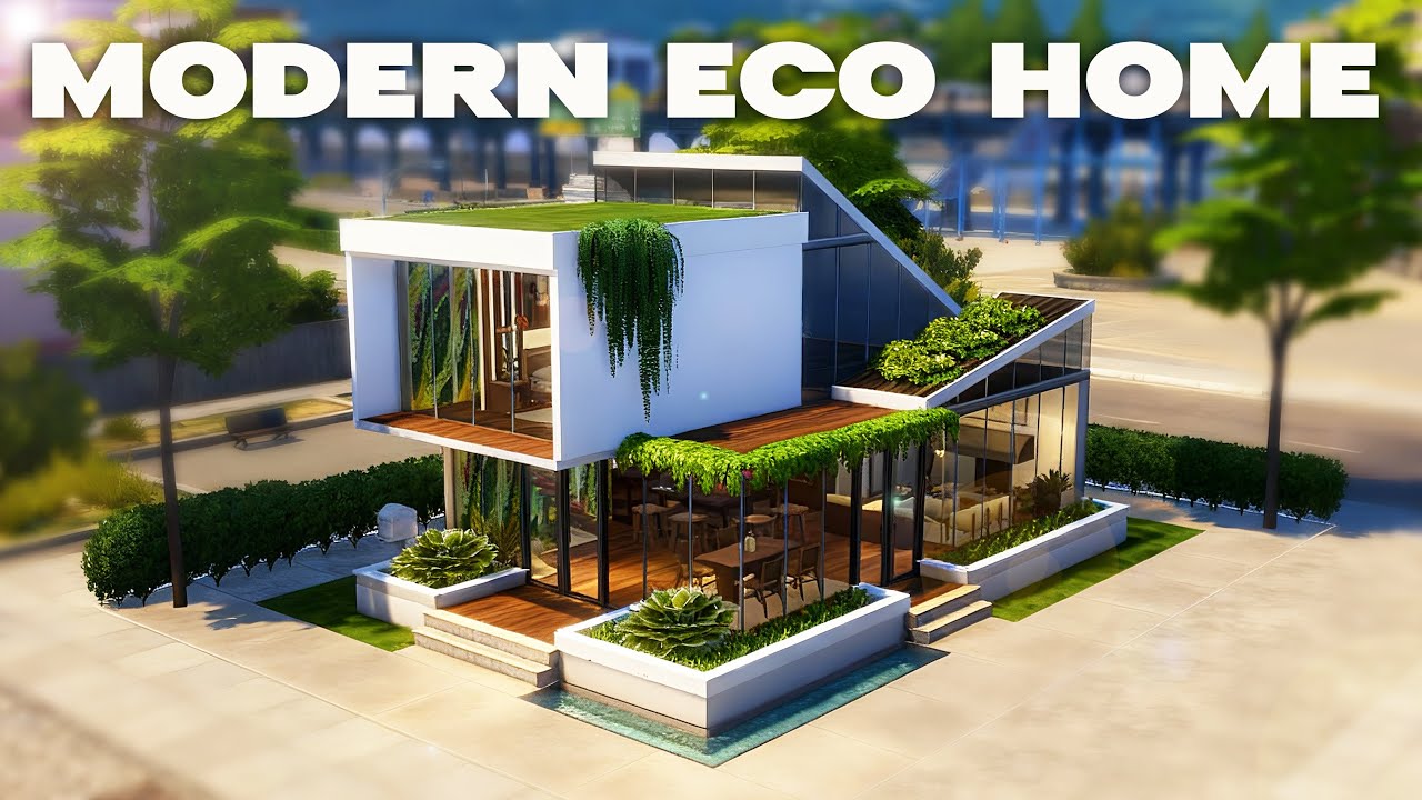Modern Eco Home | Evergreen Harbor | No CC | The Sims 4 Speed Build | ASMR