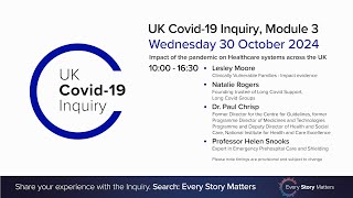 UK Covid 19 Inquiry - Module 3 Hearing - 30 October 2024 PM