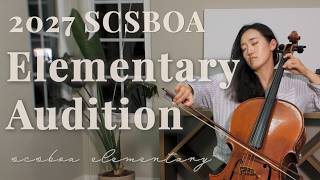 Information 2027 SCSBOA Elementary Honor Orchestra Cello Audition | G Major Scale + Excerpt Demo Guide