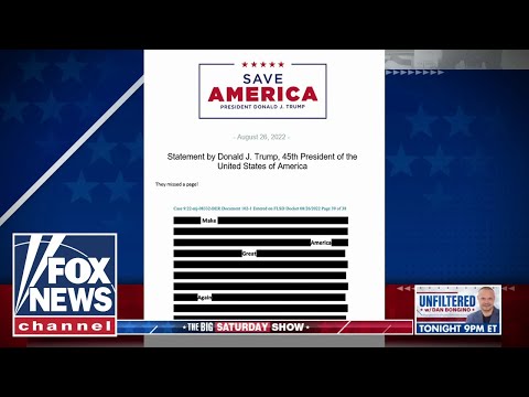 Trump mocks DOJ's heavily redacted Mar-a-Lago search affidavit.