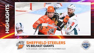 Sheffield Steelers v Belfast Giants - 18th November 2023