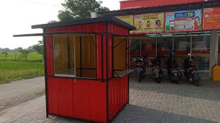 Booth container ukuran 1,5x1,5 meter.Tinggi 2,1 meter