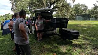 Exterior mini van storage