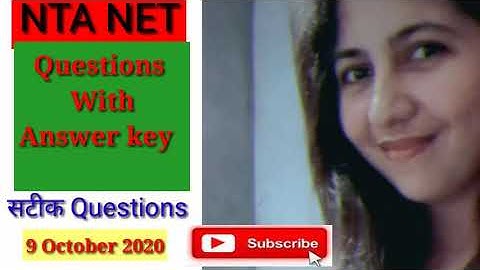9 october 2020 nta net question paper with answer key|| nta net answer key  9 October 2020||UGC net.