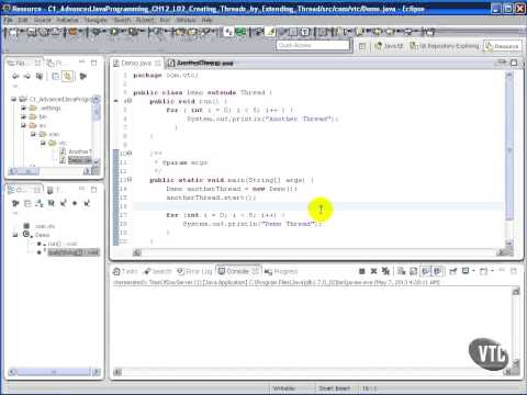 VTC Player   Advanced Java Programming Java SE 7, Creating Threads by Extending Thread