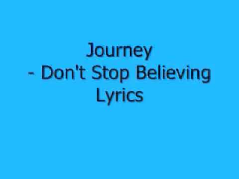 Journey - Don't Stop Believing - lyrics