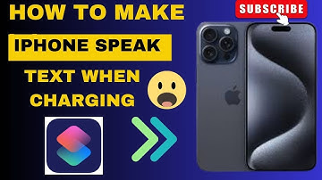 How to make iPhone speak text when charging