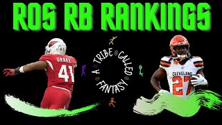 Rest of Season RB Rankings - PPR - Fantasy Football 2020 - Ranking Comparisons