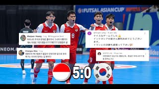 Reaksi komentar netizen Korea seusai di kalahkan timnas futsal Garuda | sekor 5:0 | futsal AFC 2026
