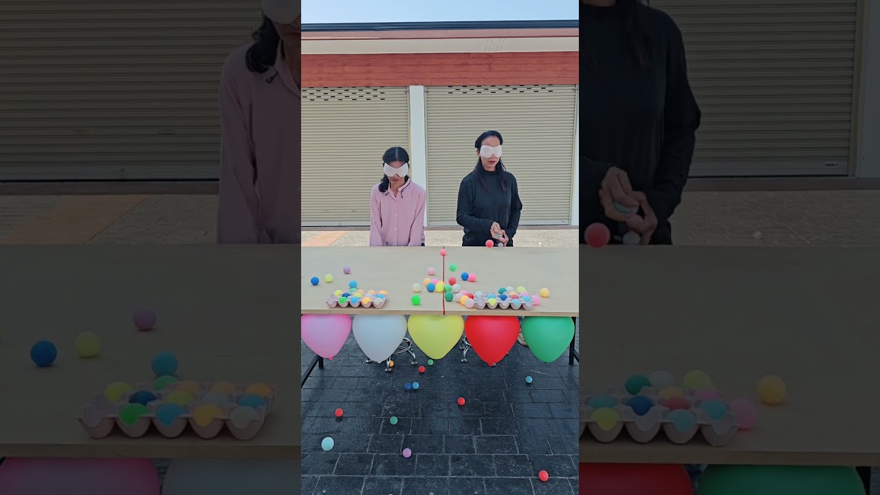 ปิดตาโยนปิงปอง