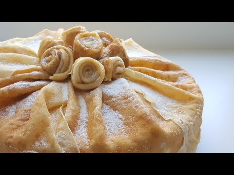 Блинный торт со сливочно-творожным кремом💛 easy cake recipe