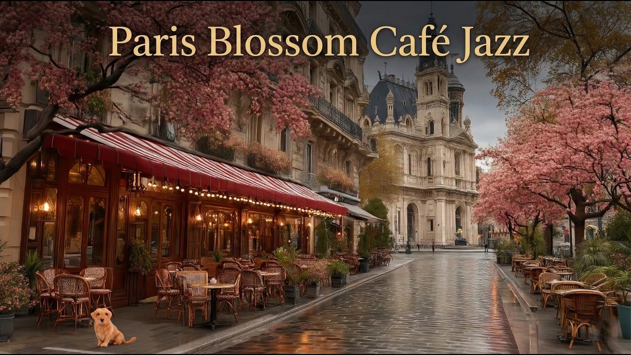 Парижское Цветочное Кафе Jazz ☕ Элегантный Утренний Кофе | Jazz для Фокуса и Спокойствия | 4K
