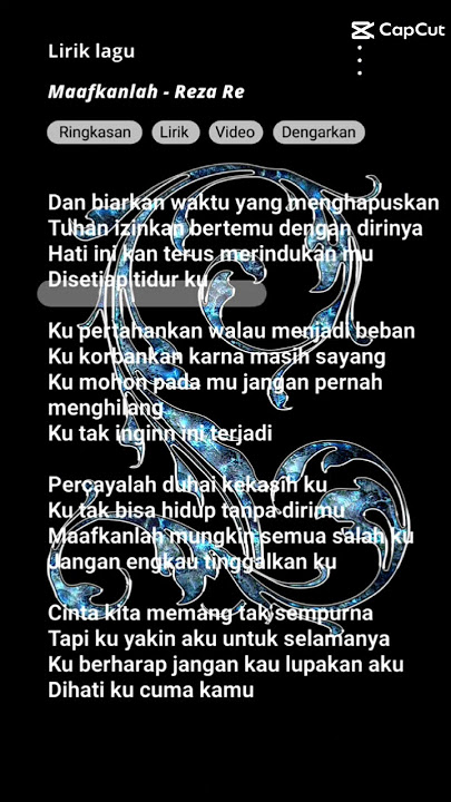 Lirik Lagu Maafkanlah