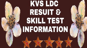 KVS LDC RESULTS &CPT TEST INFORMATION  | (28/3/2018).