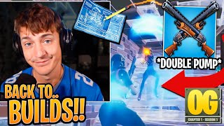 Ninja Returns to BUILDS in OG Fortnite w/ the Double Pump!