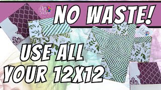 HOW to Efficiently Craft with Your 12x12 Designer Paper (step-by-step) Tutorial | NO WASTE! 😉