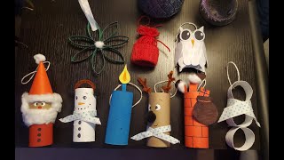 9 Christmas Ornament Crafts made from Toilet Paper Rolls