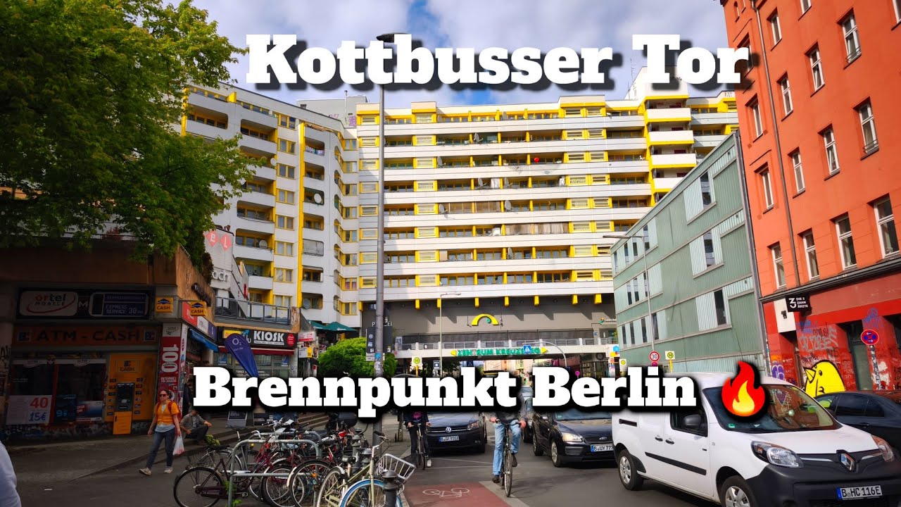 Kottbusser Tor one of dangerous drugs and beautiful places in Berlin Kreuzberg [4K]