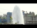 An artificial fountain formed from wasted drinking water