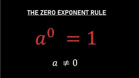 What is the zero exponent rule/law? (Teacher Marius)