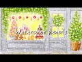 【水彩色鉛筆】 風景画 クリスマスの街角