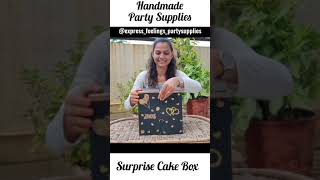 Surprise Cake Box/Handmade Party Supplies/#short #shortvideo #youtubeshort