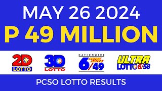 Lotto Result Today 9pm May 26 2024 | PCSO Complete