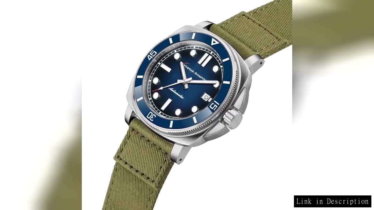 Vostok Amphibia Watch Men NH35 Mechanical Movement Sapphire Glass Canvas Watchband Wristwatch Male A