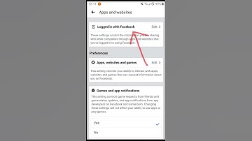 How to remove apps games connected with facebook account.