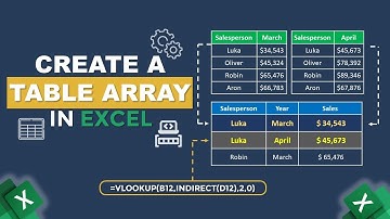 How to Create a Table Array in Excel