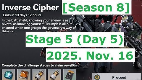 GFL2 Inverse Cipher, Season 8, Part 5 Walkthrough