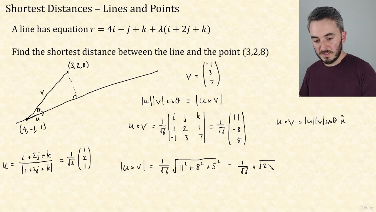 5 - Shortest Distance Between a Line and Point | CIE A Level Further Pure Mathematics 1 9231