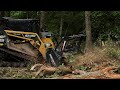 House Demo - Drone footage dropping trees and cutting brush