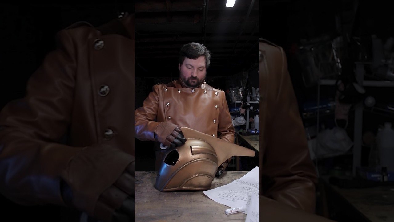 Making the helmet from the Rocketeer #3dprinting ￼￼