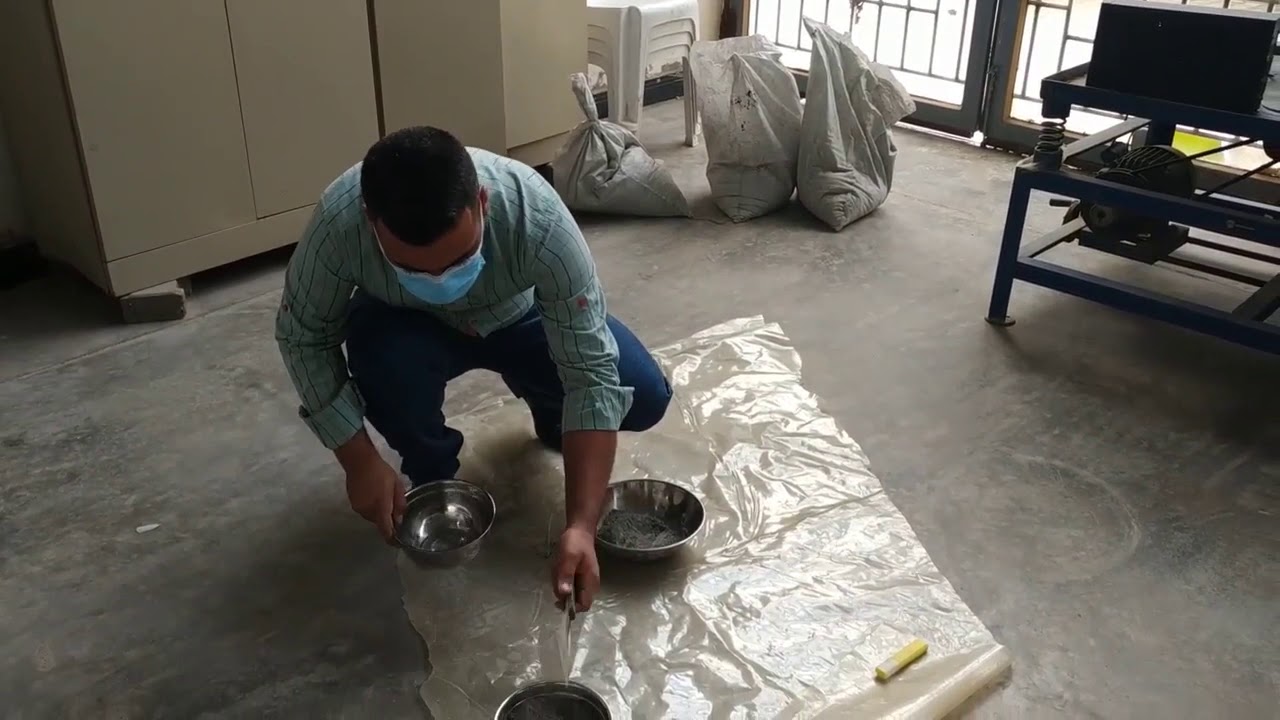 تجربة رقم 2: فحص القوام القياسي لعجينة الاسمنت