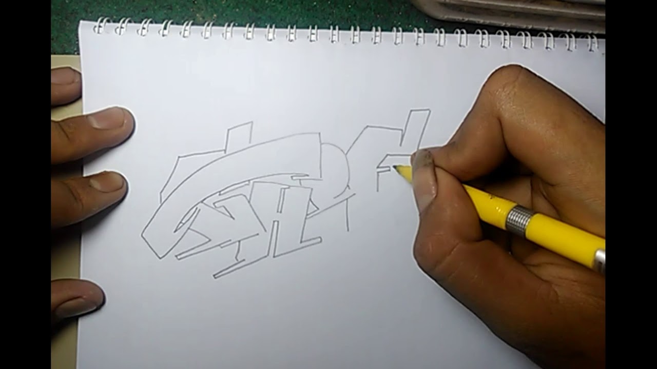 Grafiti Pensil Sederhana Ghofur Youtube