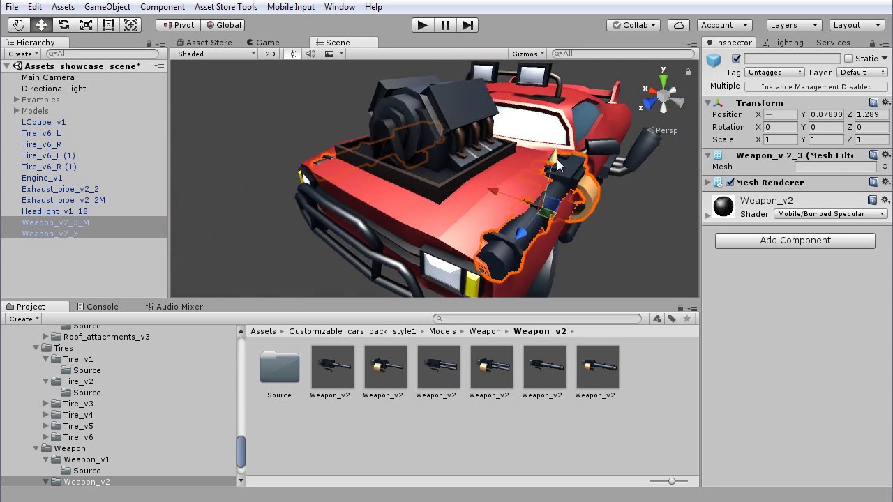 Stylized Customizable Cars post apo v2 assets use