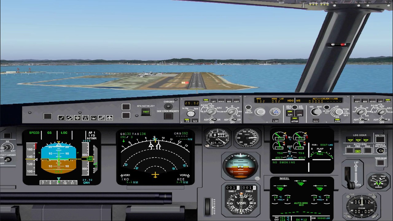 Approach & Landing Kobe (RJBE) RWY 09 神戸空港