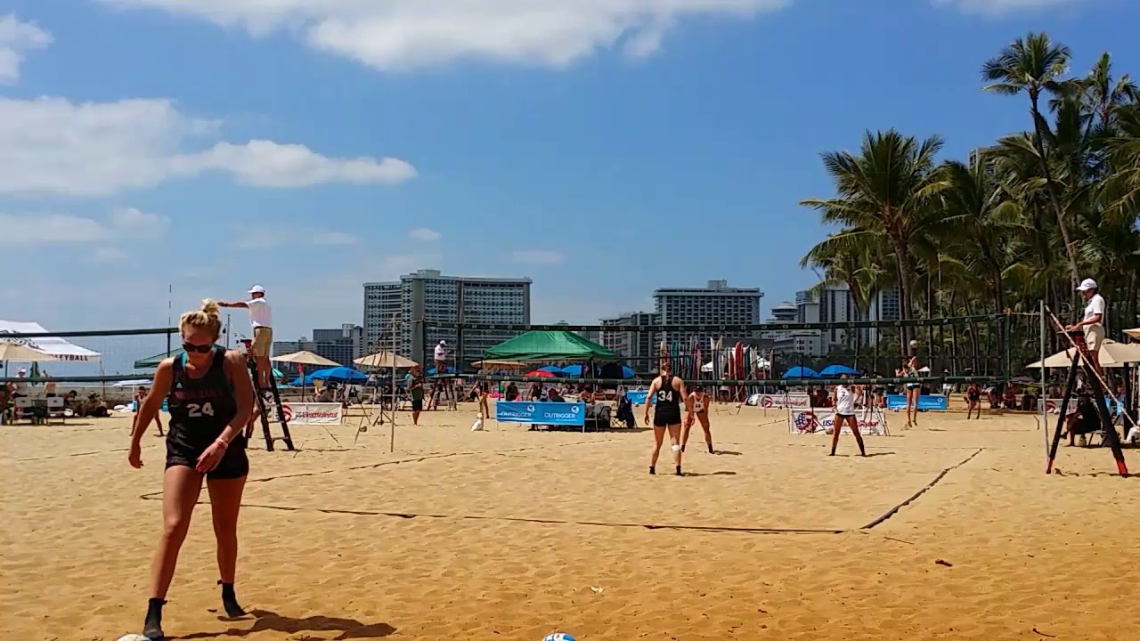 Nebraska Huskers Beach Volleyball vs Univ of Hawaii at Queen's Beach 2 Teams, March 17, 2017