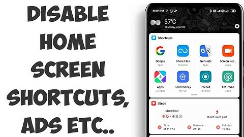 How To Remove Shortcuts In Mi Phone | Disable Shortcut Home From Screen | Shortcuts Kaise Hataye