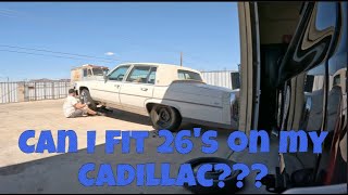 1987 Cadillac Fleetwood Brougham sitting on 26's