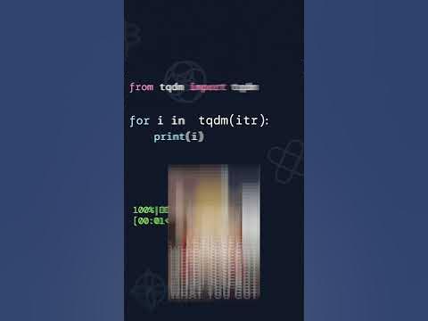 tqdm - Python progress bars done quickly - YouTube